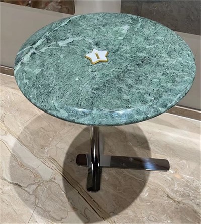 Grønn Marmorplate Bord Rundt