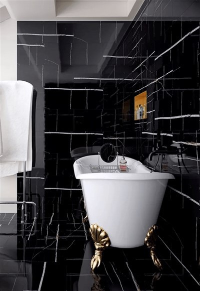 Marmor flis vegg bad