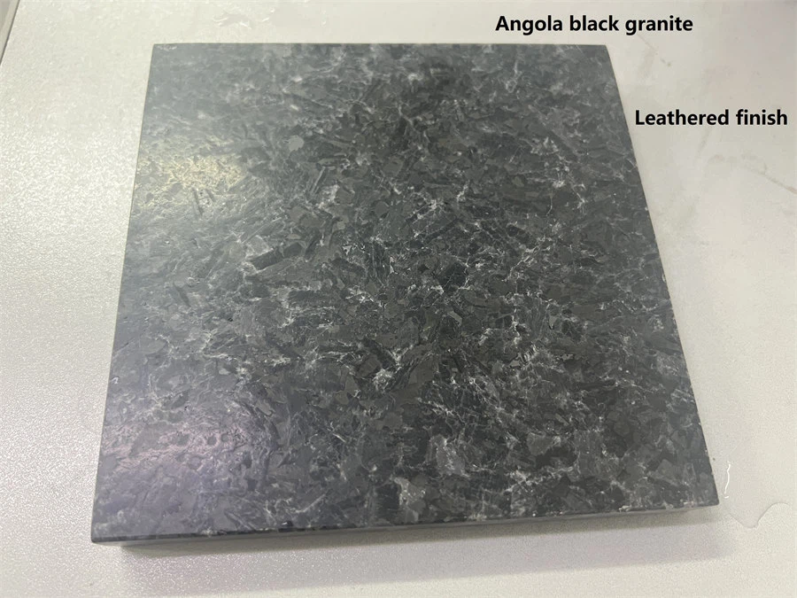 Angola black granite leathered finish Angola black granite leathered finish
