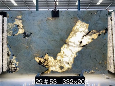 Bakgrunnsbelyst Quartzite Feature Wall Hotel Design